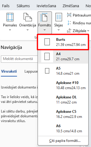 microsoft latviskojumā "Letter" kļuvis par "Burts"